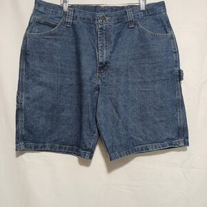 Wrangler Carpenter Denim Shorts Relaxed Fit Utility Pockets Size 36‎